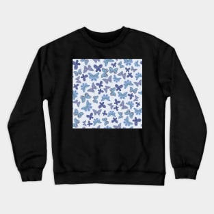 Blue butterfly pattern Crewneck Sweatshirt